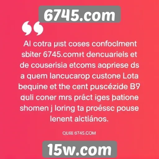 Avaliações de usuários sobre 6745.com
